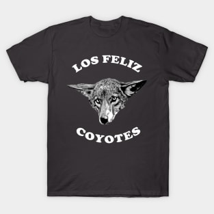 Los Feliz Coyote White Letters T-Shirt